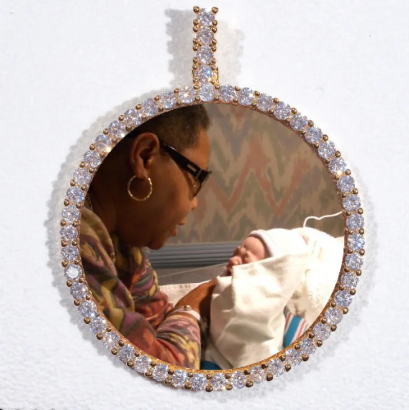 LARGE 3D CIRCLE CUSTOM PICTURE PENDANT sold by The GUU Shop