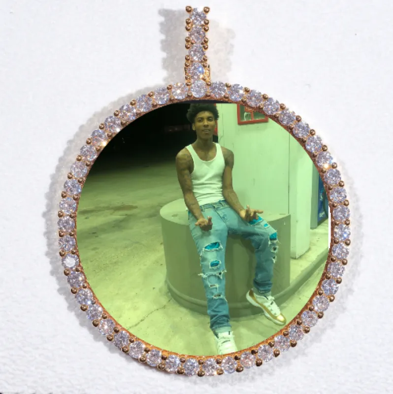 LARGE 3D CIRCLE CUSTOM PICTURE PENDANT sold by The GUU Shop