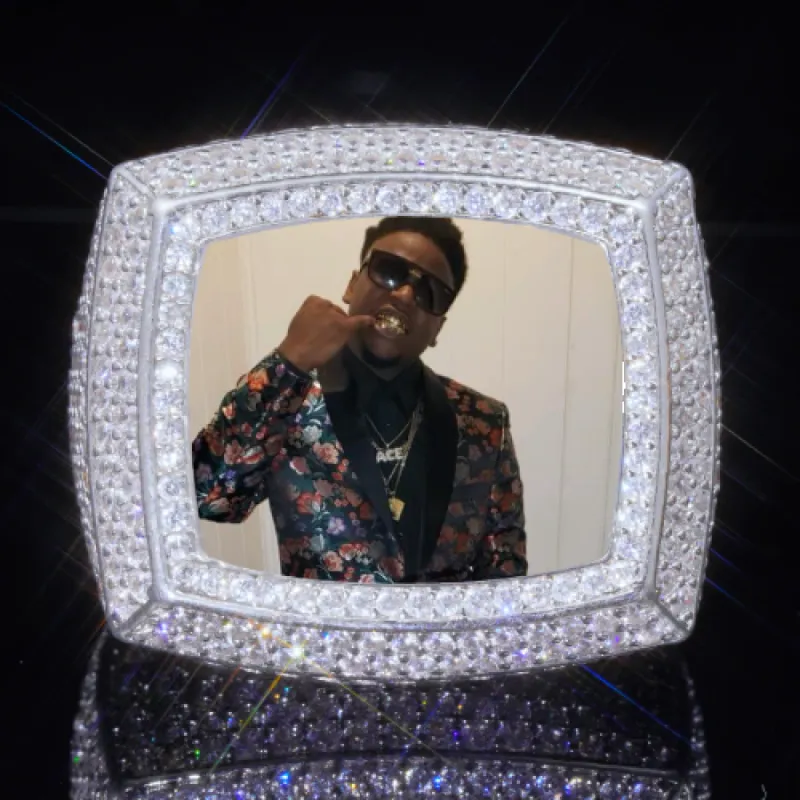 3D CUSTOM PICTURE ICED RING sold by The GUU Shop