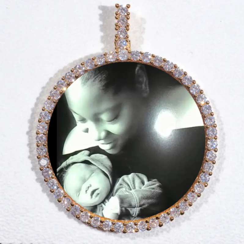 LARGE 3D CIRCLE CUSTOM PICTURE PENDANT sold by The GUU Shop