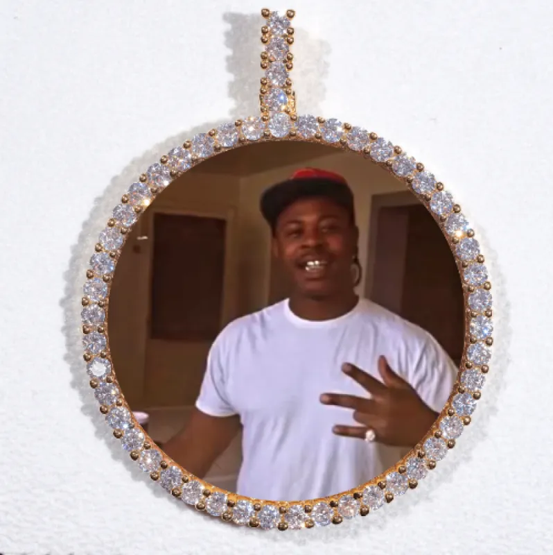 LARGE 3D CIRCLE CUSTOM PICTURE PENDANT sold by The GUU Shop