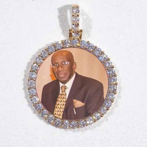 3D CIRCLE CUSTOM PICTURE PENDANT SMALL SIZE sold by The GUU Shop