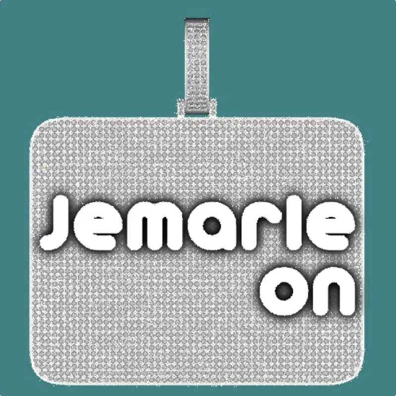 CUSTOM LETTER NECKLACE 3D BIG SQUARE sold by The GUU Shop