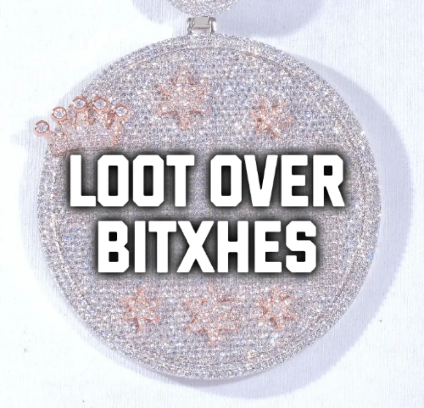 CUSTOM LETTER NECKLACE 3D BIG CROWN DISC sold by The GUU Shop