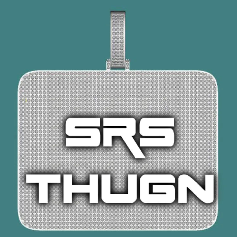 CUSTOM LETTER NECKLACE 3D BIG SQUARE sold by The GUU Shop