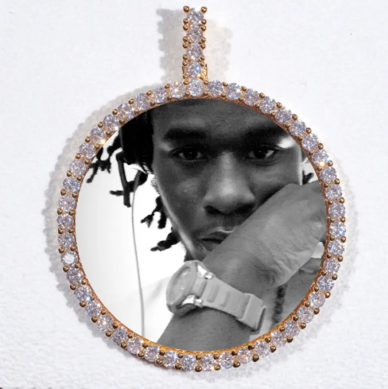 LARGE 3D CIRCLE CUSTOM PICTURE PENDANT sold by The GUU Shop