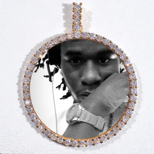 LARGE 3D CIRCLE CUSTOM PICTURE PENDANT sold by The GUU Shop