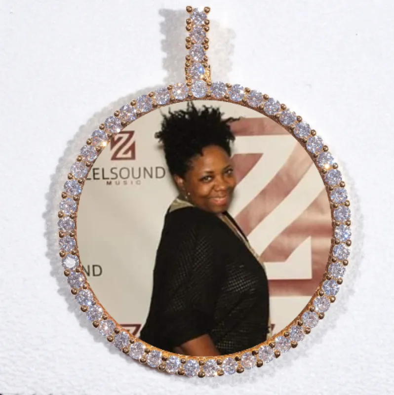 LARGE 3D CIRCLE CUSTOM PICTURE PENDANT sold by The GUU Shop