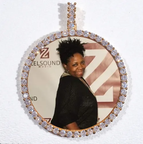 LARGE 3D CIRCLE CUSTOM PICTURE PENDANT sold by The GUU Shop