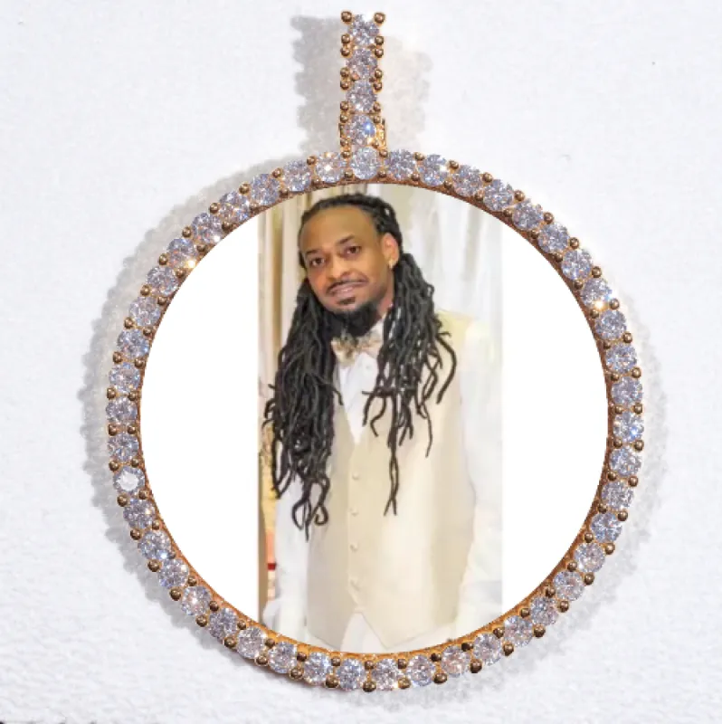 LARGE 3D CIRCLE CUSTOM PICTURE PENDANT sold by The GUU Shop