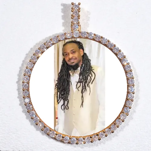 LARGE 3D CIRCLE CUSTOM PICTURE PENDANT sold by The GUU Shop