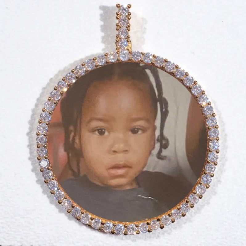 LARGE 3D CIRCLE CUSTOM PICTURE PENDANT sold by The GUU Shop