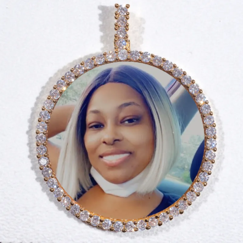 LARGE 3D CIRCLE CUSTOM PICTURE PENDANT sold by The GUU Shop