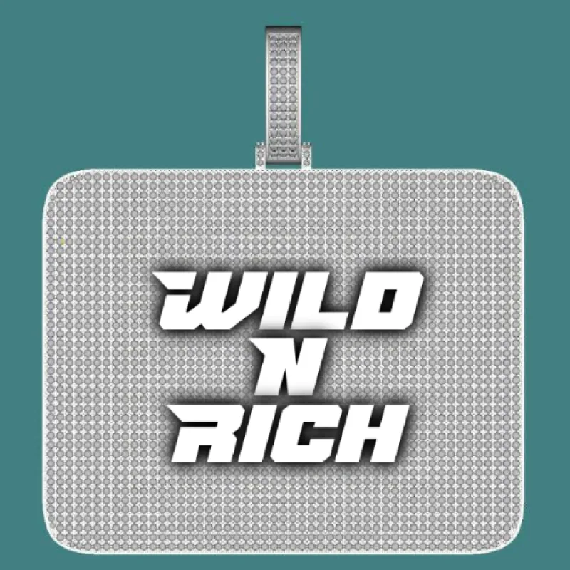 CUSTOM LETTER NECKLACE 3D BIG SQUARE sold by The GUU Shop