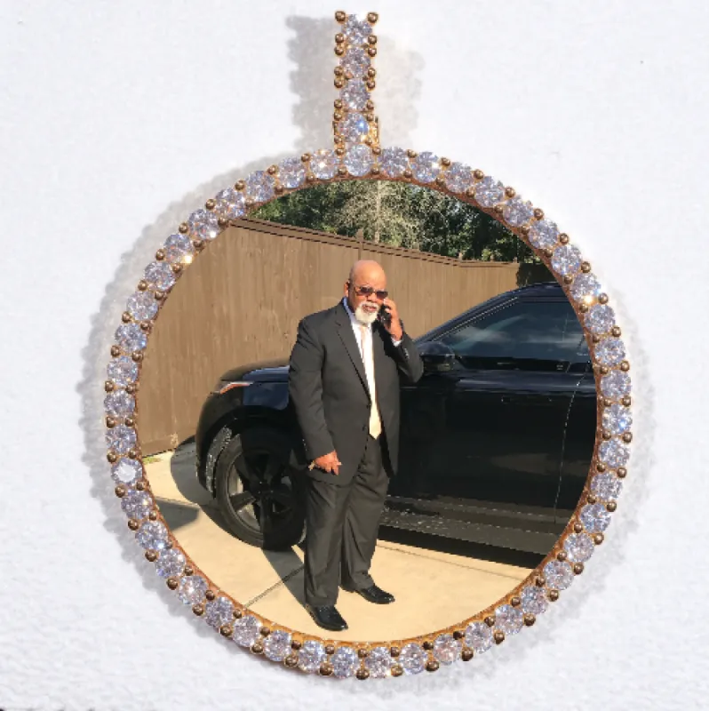 LARGE 3D CIRCLE CUSTOM PICTURE PENDANT sold by The GUU Shop