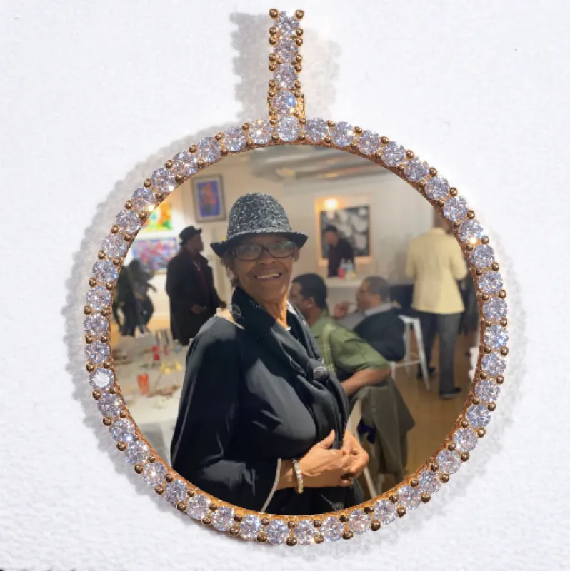 LARGE 3D CIRCLE CUSTOM PICTURE PENDANT sold by The GUU Shop