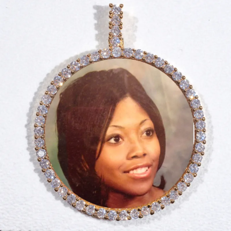 LARGE 3D CIRCLE CUSTOM PICTURE PENDANT sold by The GUU Shop
