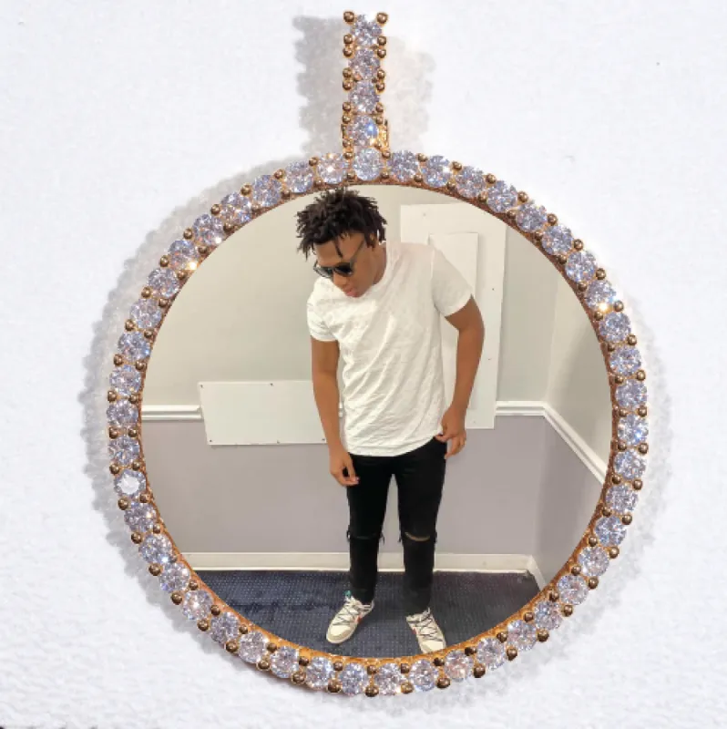 LARGE 3D CIRCLE CUSTOM PICTURE PENDANT sold by The GUU Shop