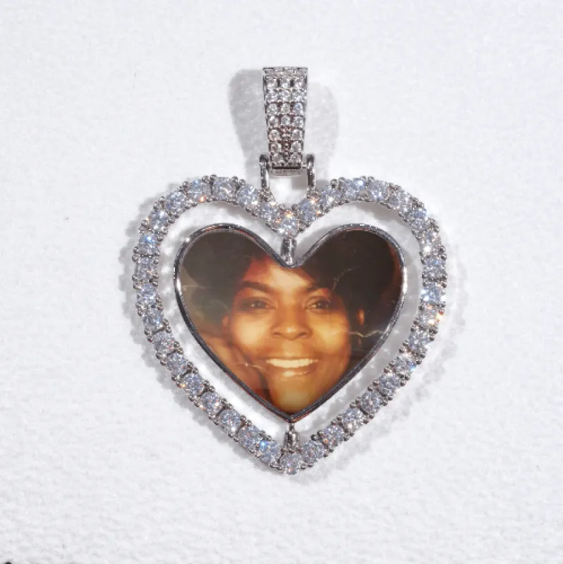 3D Spinning 2-Faced Heart Custom Picture Pendant sold by The GUU Shop