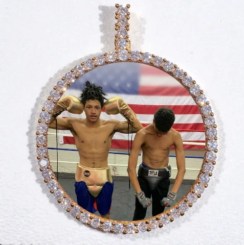 LARGE 3D CIRCLE CUSTOM PICTURE PENDANT sold by The GUU Shop