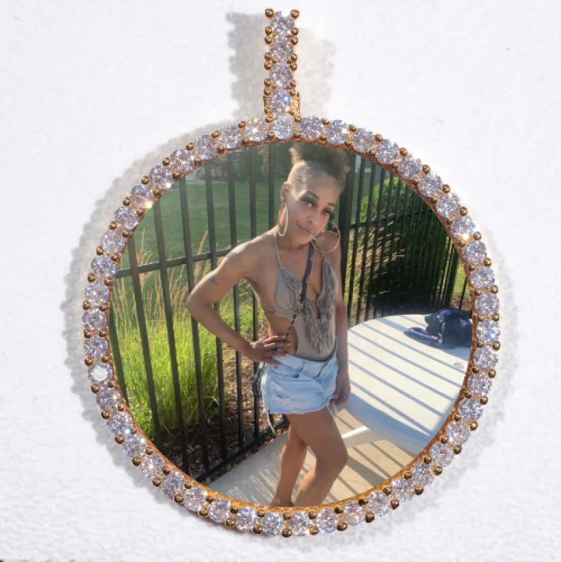 LARGE 3D CIRCLE CUSTOM PICTURE PENDANT sold by The GUU Shop