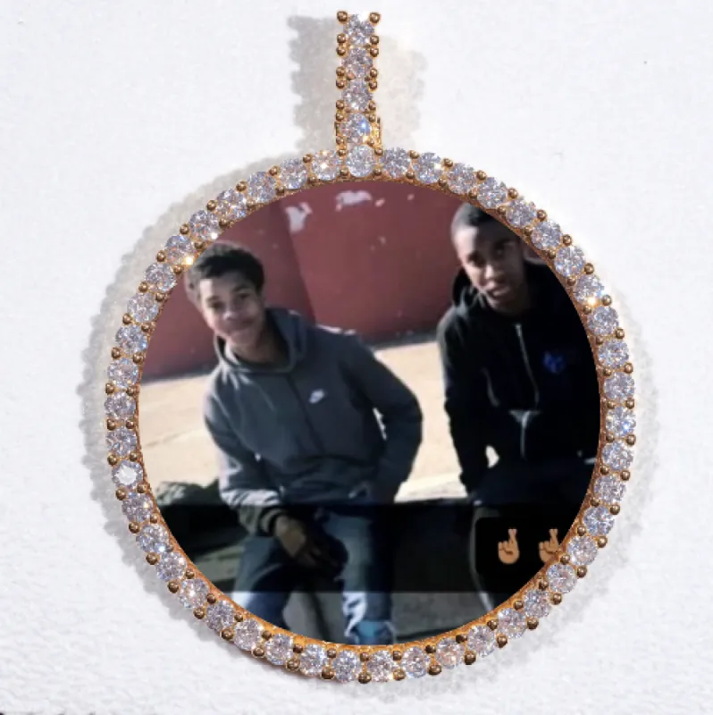 LARGE 3D CIRCLE CUSTOM PICTURE PENDANT sold by The GUU Shop