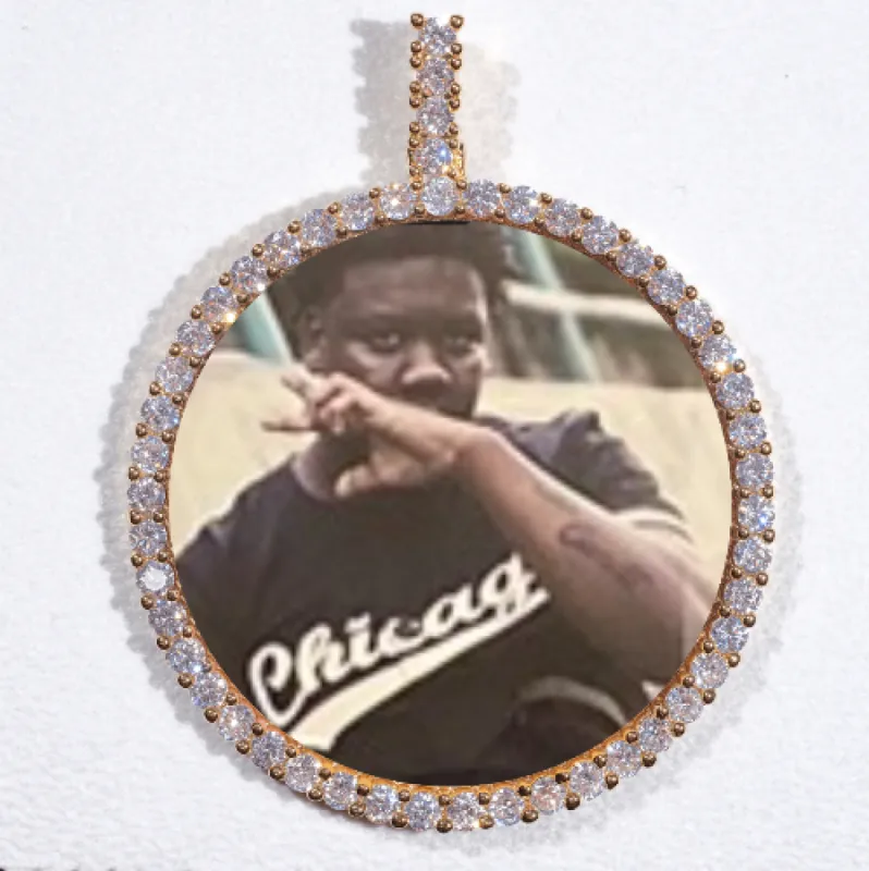 LARGE 3D CIRCLE CUSTOM PICTURE PENDANT made by The GUU Shop