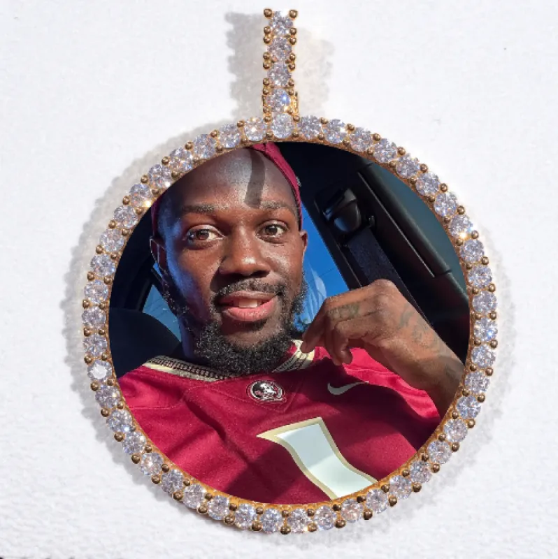 LARGE 3D CIRCLE CUSTOM PICTURE PENDANT sold by The GUU Shop