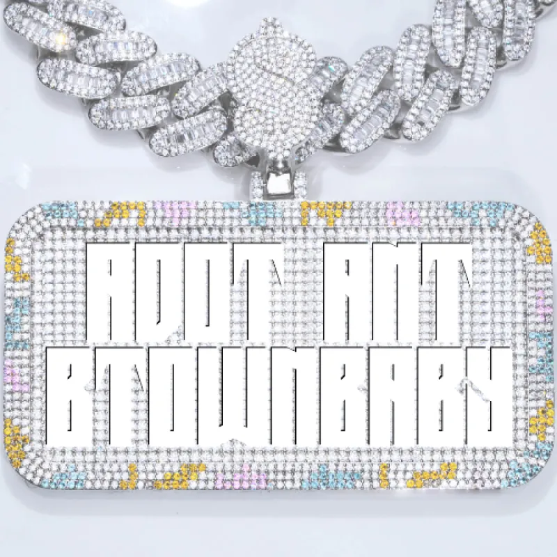 CUSTOM LETTER NECKLACE 3D COLORFUL SQUARE sold by The GUU Shop