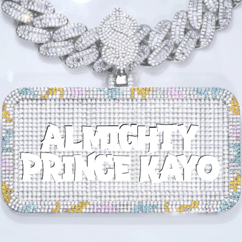 CUSTOM LETTER NECKLACE 3D COLORFUL SQUARE sold by The GUU Shop