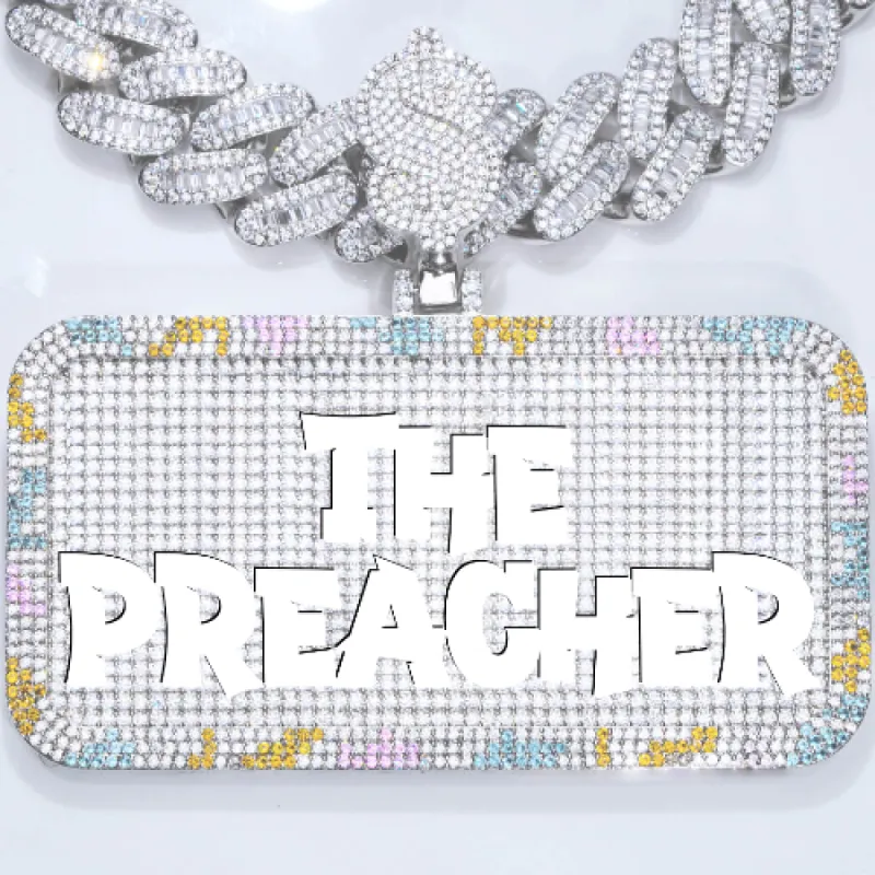 CUSTOM LETTER NECKLACE 3D COLORFUL SQUARE made by The GUU Shop