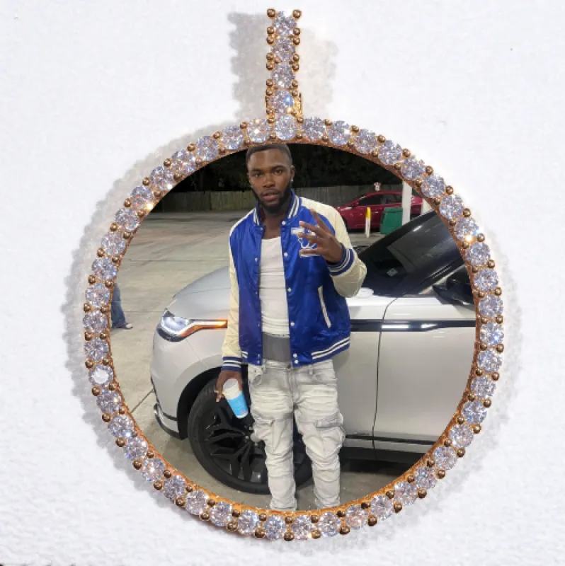 LARGE 3D CIRCLE CUSTOM PICTURE PENDANT sold by The GUU Shop