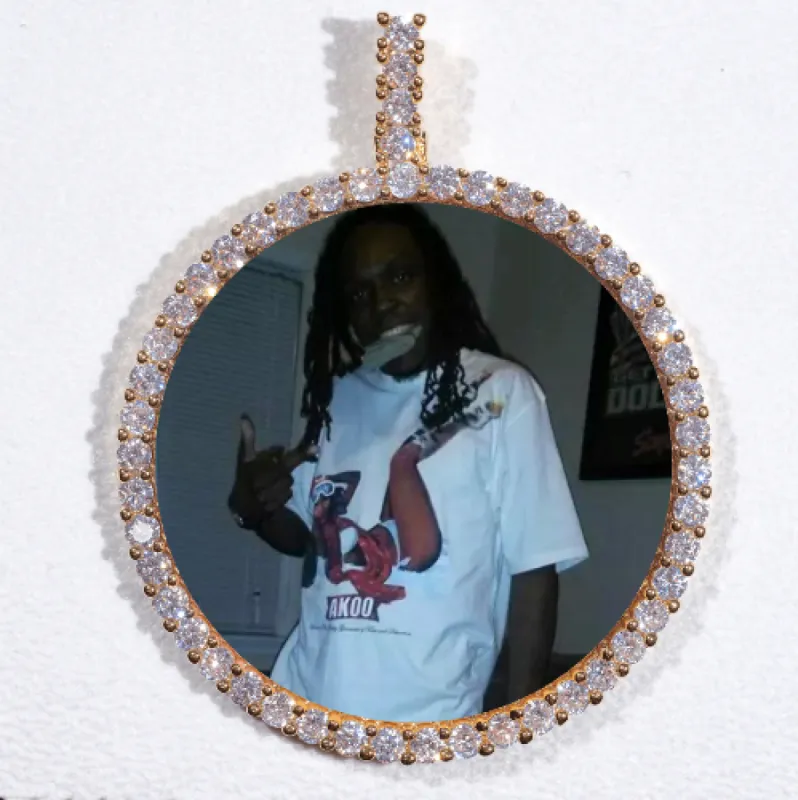 LARGE 3D CIRCLE CUSTOM PICTURE PENDANT sold by The GUU Shop