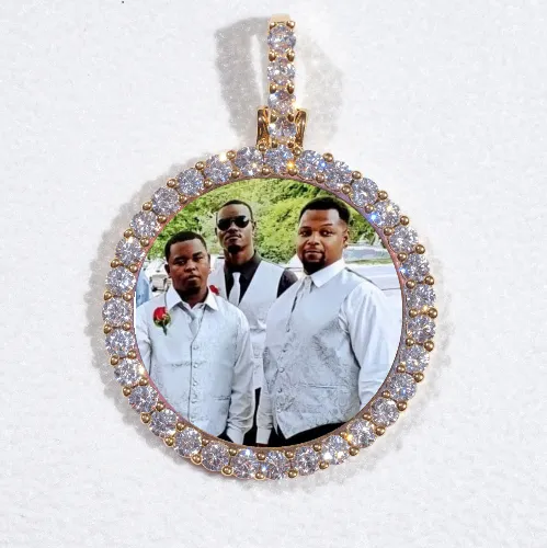 3D CIRCLE CUSTOM PICTURE PENDANT SMALL SIZE sold by The GUU Shop