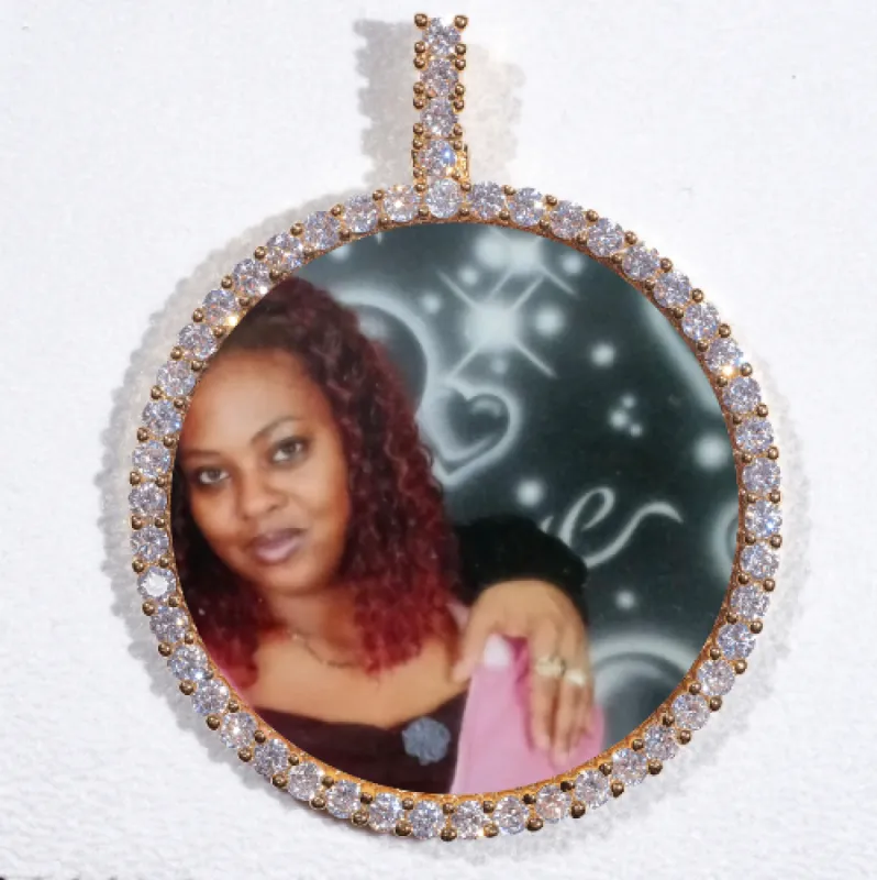 LARGE 3D CIRCLE CUSTOM PICTURE PENDANT sold by The GUU Shop