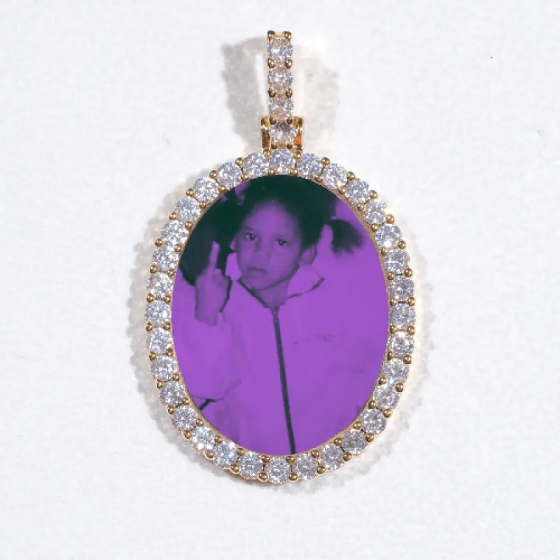 3D Oval Custom Picture Pendant sold by The GUU Shop