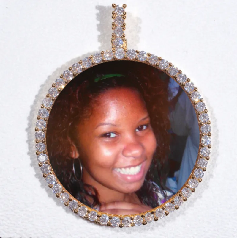 LARGE 3D CIRCLE CUSTOM PICTURE PENDANT sold by The GUU Shop