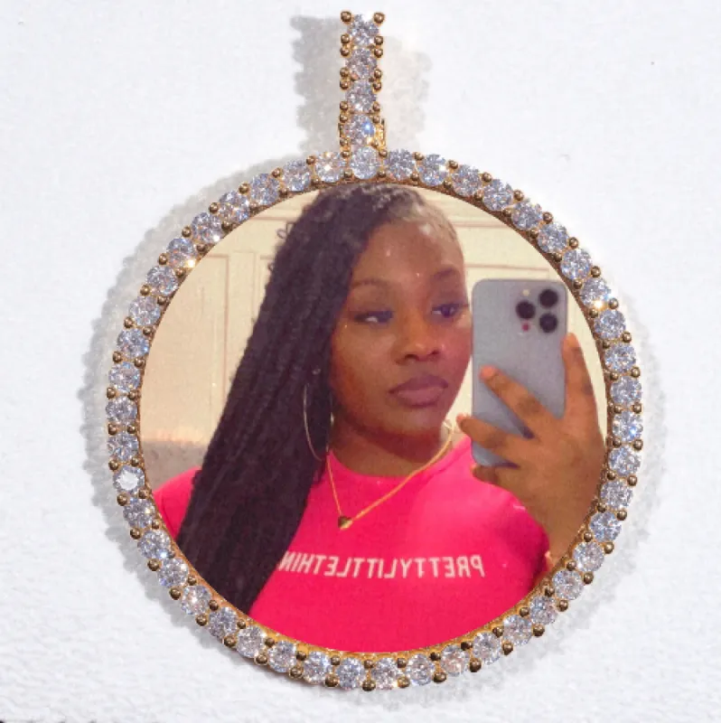 LARGE 3D CIRCLE CUSTOM PICTURE PENDANT sold by The GUU Shop