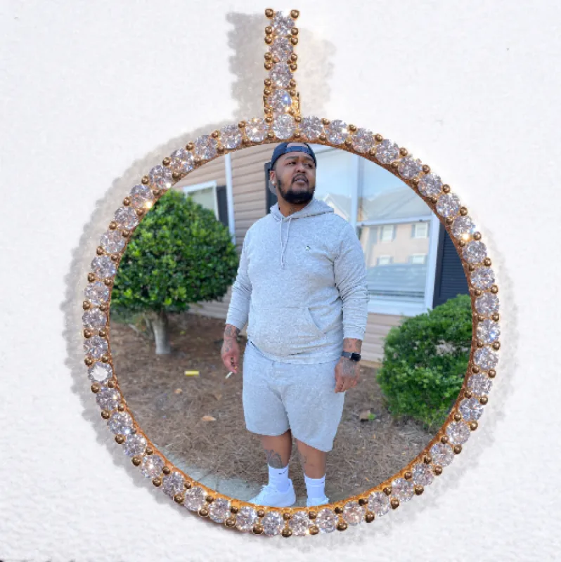 LARGE 3D CIRCLE CUSTOM PICTURE PENDANT sold by The GUU Shop