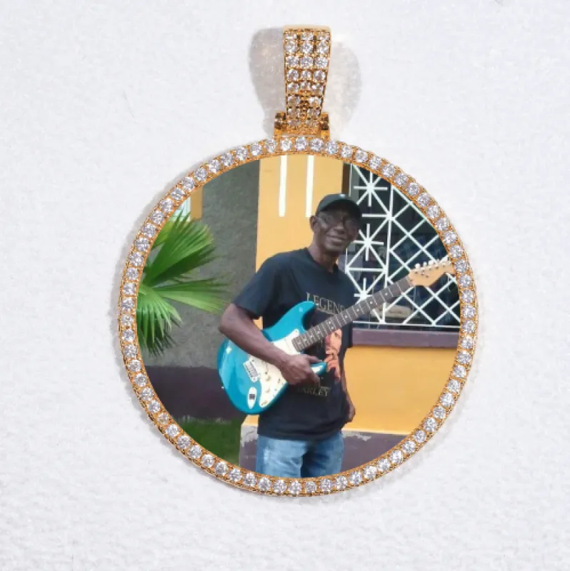 MEDIUM 3D CIRCLE CUSTOM PICTURE PENDANT sold by The GUU Shop
