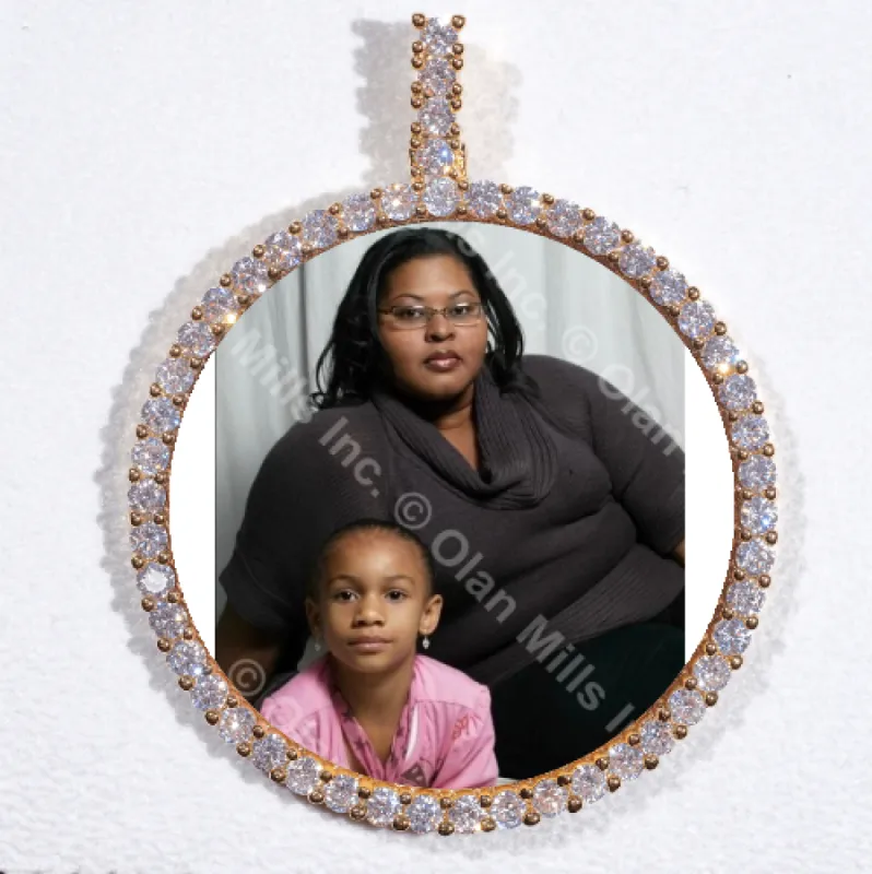 LARGE 3D CIRCLE CUSTOM PICTURE PENDANT sold by The GUU Shop