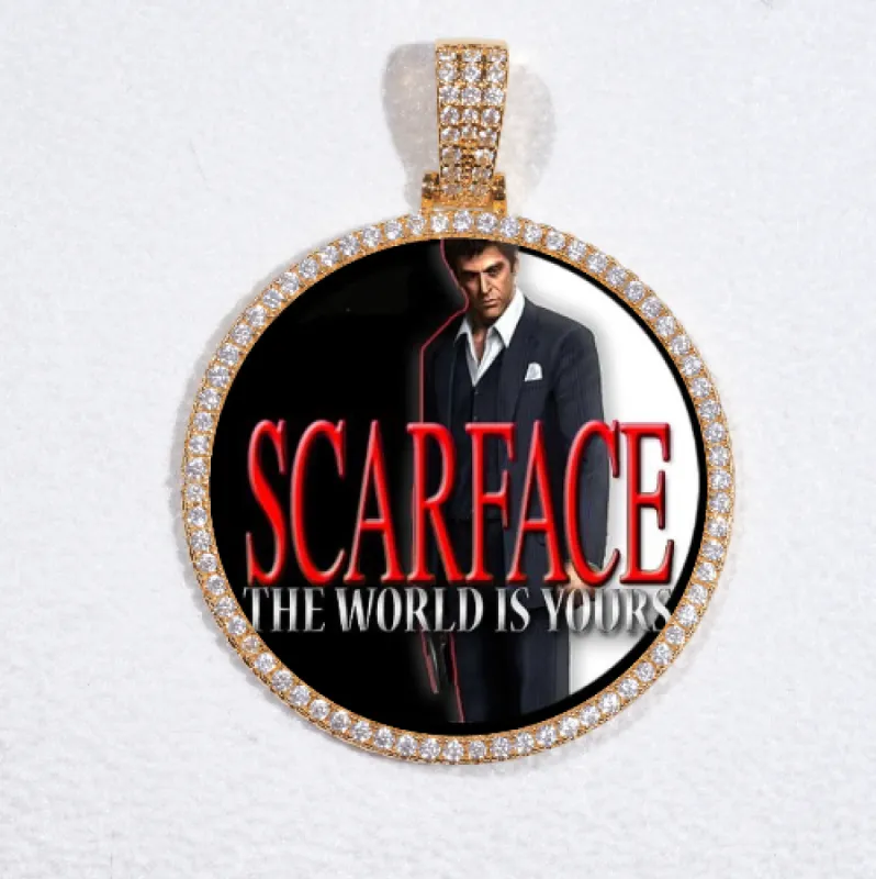 MEDIUM 3D CIRCLE CUSTOM PICTURE PENDANT sold by The GUU Shop