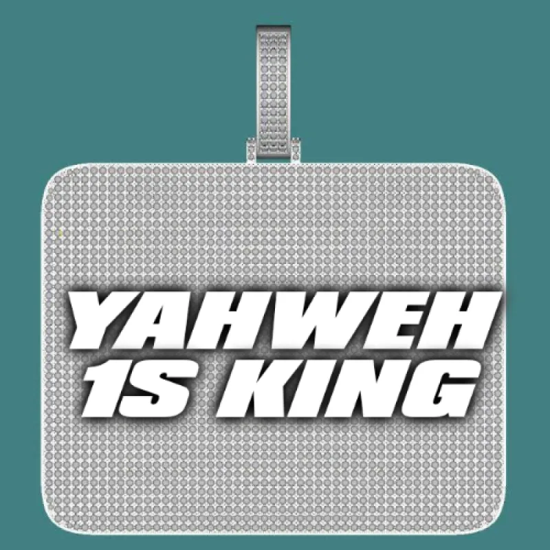 CUSTOM LETTER NECKLACE 3D BIG SQUARE sold by The GUU Shop