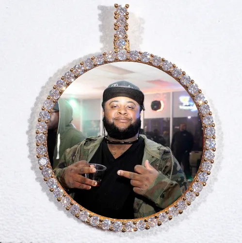 LARGE 3D CIRCLE CUSTOM PICTURE PENDANT sold by The GUU Shop