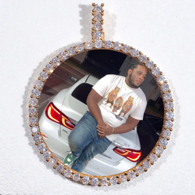 LARGE 3D CIRCLE CUSTOM PICTURE PENDANT sold by The GUU Shop