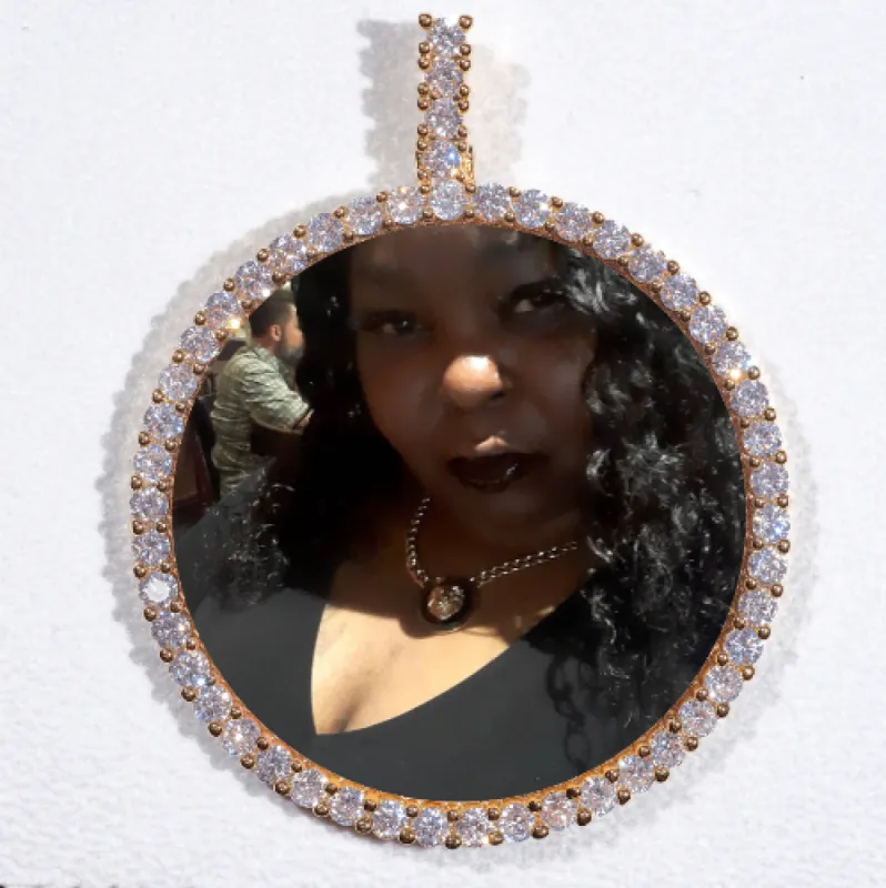 LARGE 3D CIRCLE CUSTOM PICTURE PENDANT sold by The GUU Shop