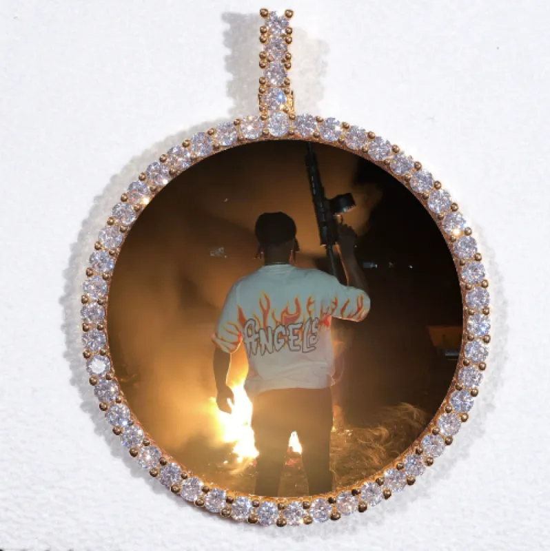 LARGE 3D CIRCLE CUSTOM PICTURE PENDANT sold by The GUU Shop