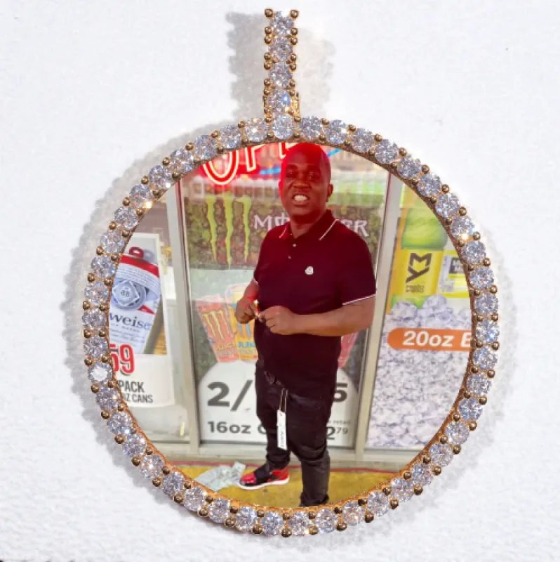 LARGE 3D CIRCLE CUSTOM PICTURE PENDANT sold by The GUU Shop