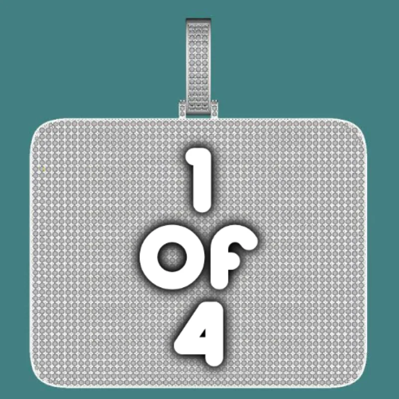 CUSTOM LETTER NECKLACE 3D BIG SQUARE sold by The GUU Shop