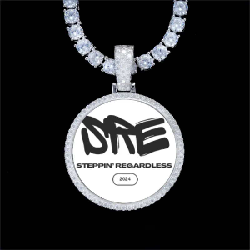 925S & VVS Moissanite 3D Circle Custom Picture Pendant sold by The GUU Shop